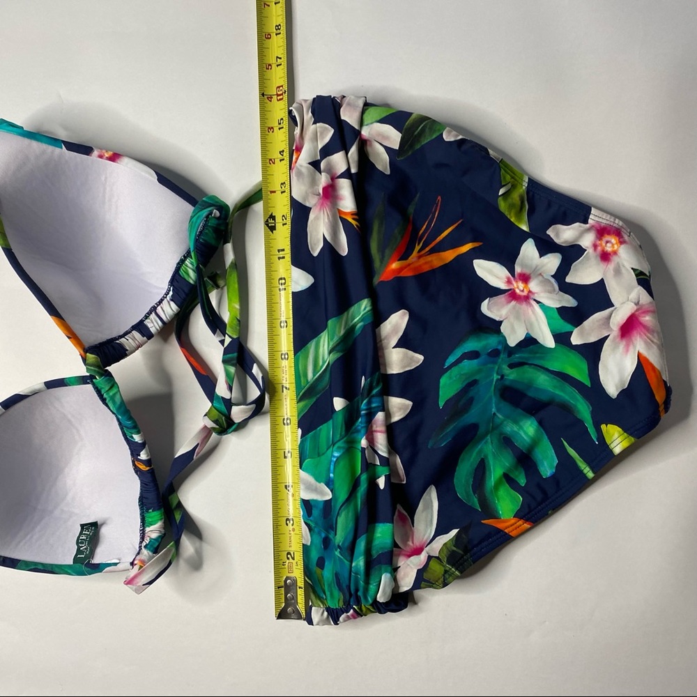 Lauren Ralph Lauren Floral Bikini Watercolor Blue - Picture 6 of 16